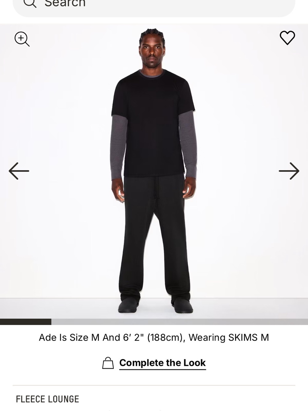 SKIMS FLEECE LOUNGE Mens Classic Straight Leg Pant Washed Onyx Black 5X NWT!!